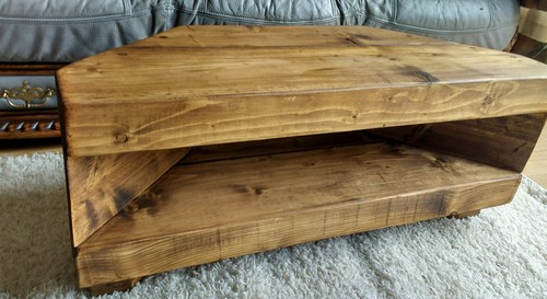 Corner rustic pine unit - pine,